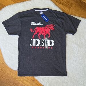 Charlie Hustle Black Stack T-Shirt, Mens Large, New With Tags